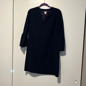 J crew navy bell sleeve dress
